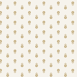 Folk Daisy Blockprint in Golden Olive