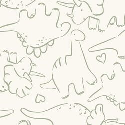 Large Jurassic Friends in Swamp Green on Bone