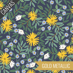 Daisy Fields Canvas in Navy Metallic