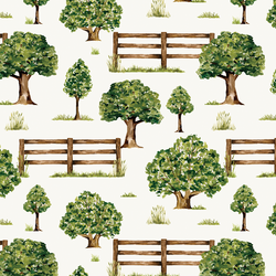 Farm and Meadow in Cream
