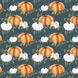 Pumpkin Fields in Night Blue