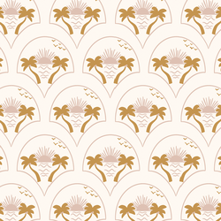 Palm Trees in Golden Summer