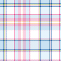 Pastel Tulips Plaid in Blithe