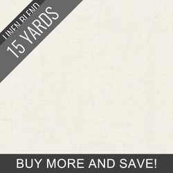 Linen Blend Solid in White Linen - 15 Yard Bolt