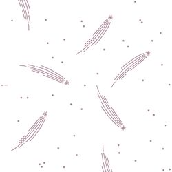 Meteor Shower in Celestial on White