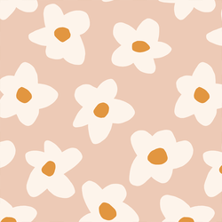 Graphic Retro Flowers in Pink