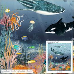 Beyond the Reef Panel in Deep Blue