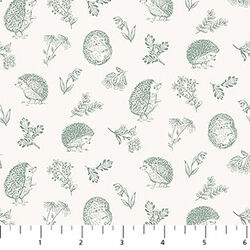 Hedgehog Toile in Cream Wedgewood