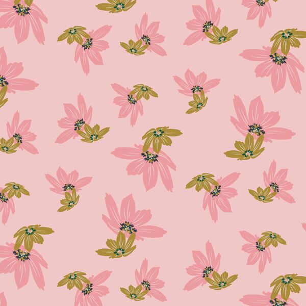Floral Rain in Sweet Rose