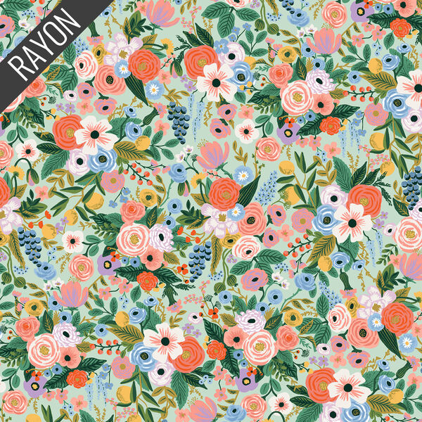 Petite Garden Party Rayon in Mint