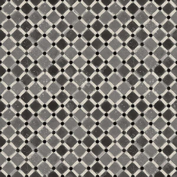 Star Grid in Gray Black