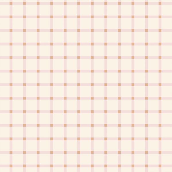 Modern Check in Vintage Bloom
