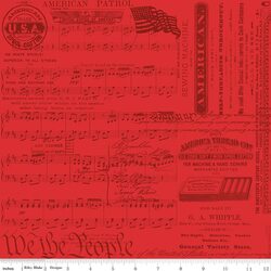 Patriotic Text in Red