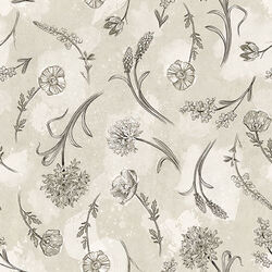 Tossed Floral in Cream
