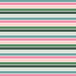 Garden Stripe in Pretty Peonies