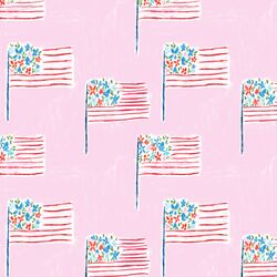 American Flags in Pink