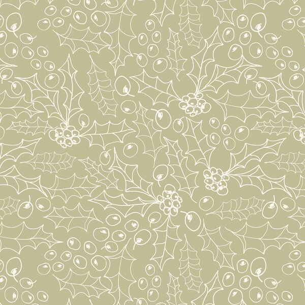Holly Sketch in Soft Vine