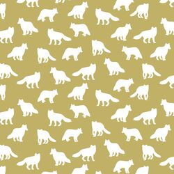 Little Fox Silhouette in Brass