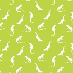 Iguana Silhouette in Lime