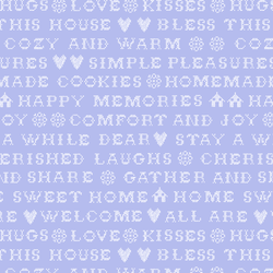 Cross Stitch Silhouette in Periwinkle