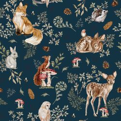 A Whimsical Woodland in Navy
