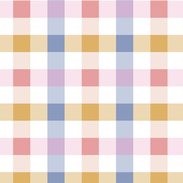 Rainbow Gingham in Pansy Fields