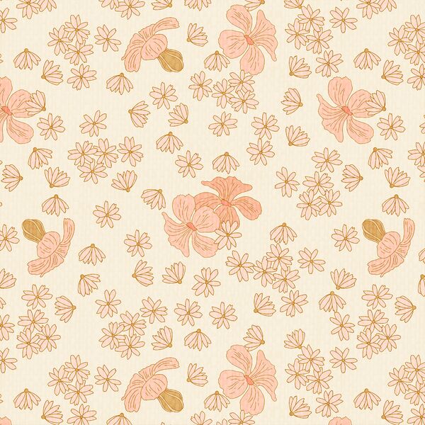Scattered Florals in Light Cream