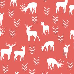 Deer Silhouette in Salmon