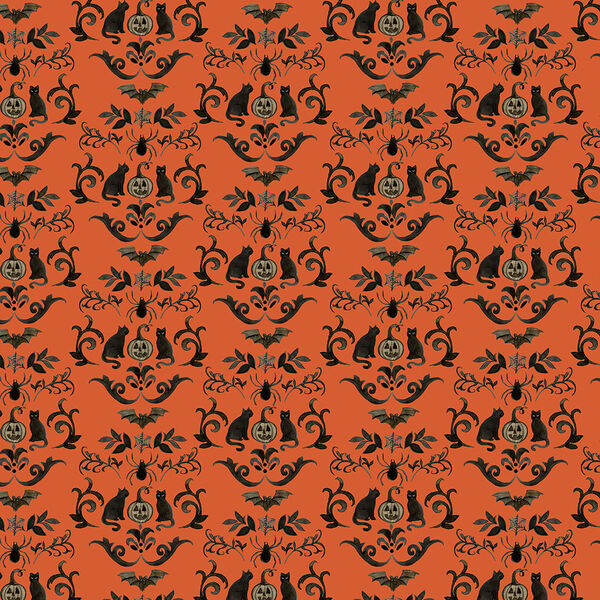 Damask in Orange