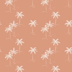 Sketched Palms in Pink Clay