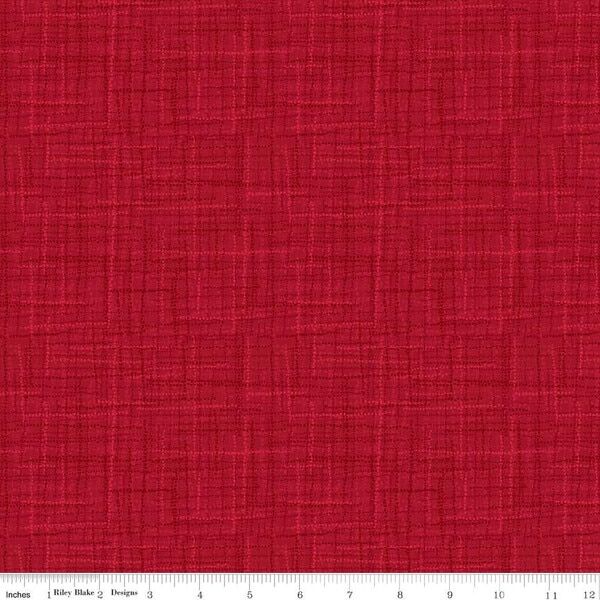 Grasscloth Cottons in Cranberry