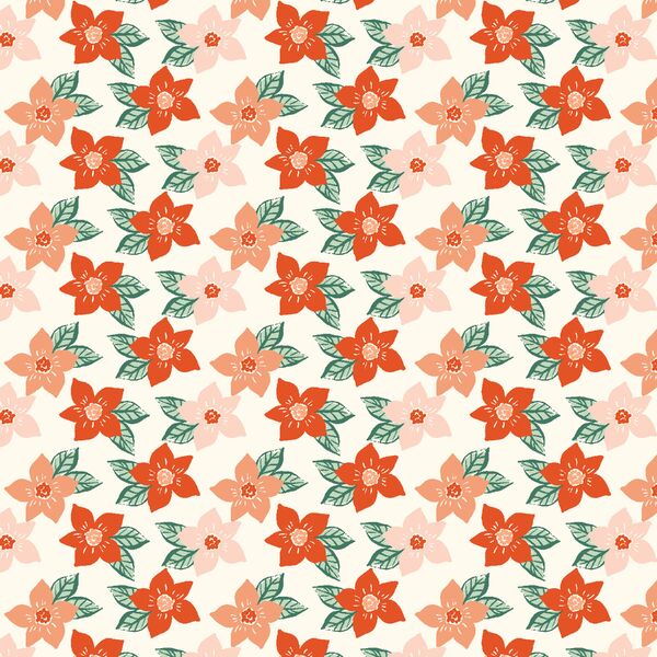 Little Pretty Poinsettias in Eggnog