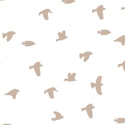 Flock Silhouette in Sand on White
