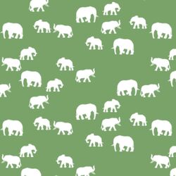 Elephant Silhouette in Pistachio