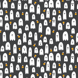 Candy Corn Ghosts in Charcoal
