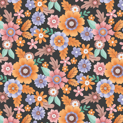 Cute Fall Floral in Onyx