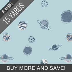 Planetarium Snug Flannel in Sky - 15 Yard Bolt