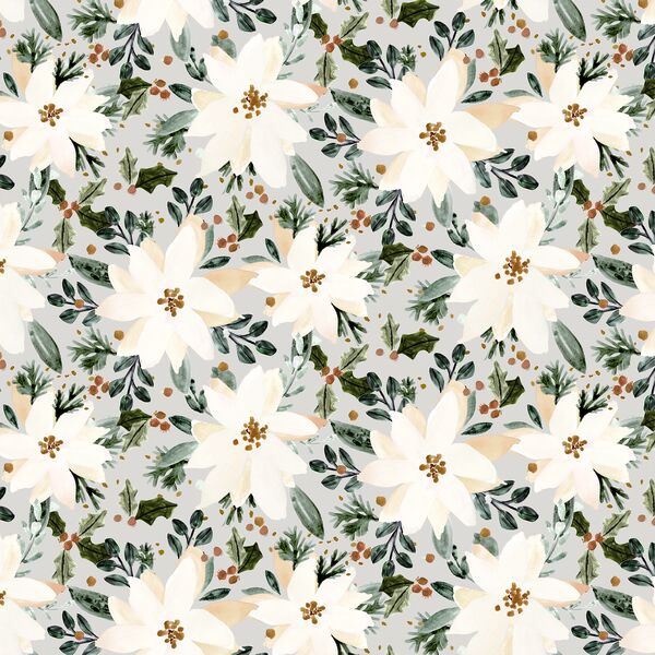 Poinsettia in Whisper Gray