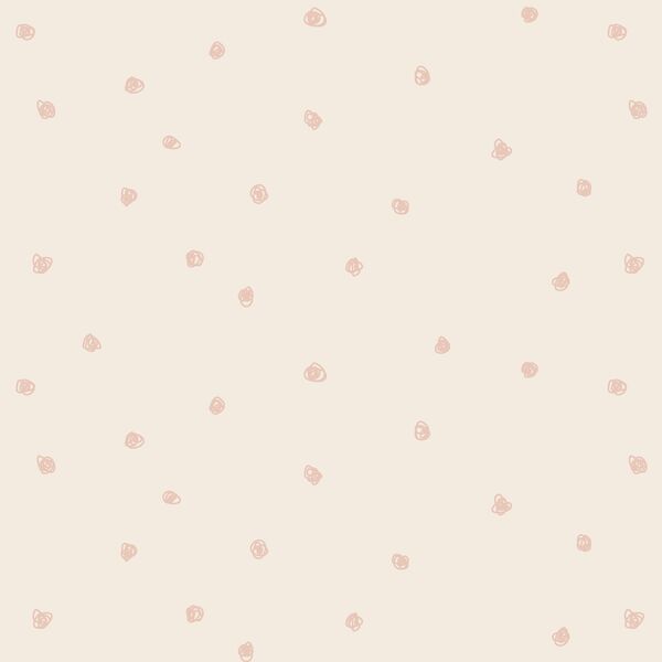Squiggle Dots in Ballet Pink on Egret