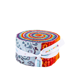 Expressions Batiks 2.5" Strip Roll in Swirl the Rainbow