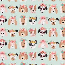 Flower Pups in Mint