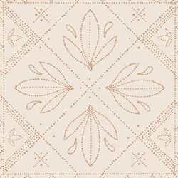 Large Dotted Tile in Tawny on Cream