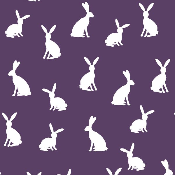 Cottontail Silhouette in Aubergine