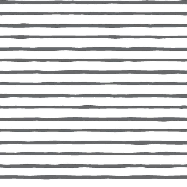 Artisan Stripe in Charcoal on White