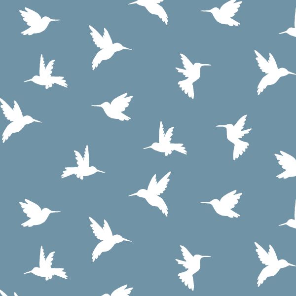 Hummingbird Silhouette in Marine