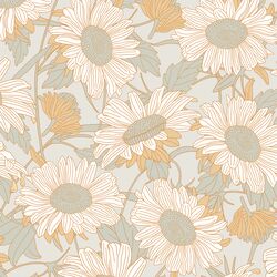 Large Daisies in French Gray