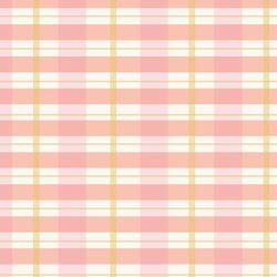 Party Plaid in Melon and Yellow on Ivory