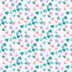 Little Conversation Hearts in Light Sugar Pink