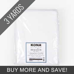 Kona Premium Muslin 118" in Bleached White - 3 Yard Quick Cut
