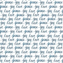 Love Peace and Joy in Blue Reflection